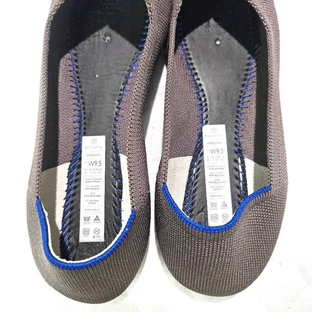 ROTHY'S The Point Flat Mink Dusty Purple Retired Pointed Toe Flats Shoes EUC 9.5